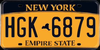 NY license plate HGK6879