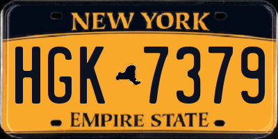 NY license plate HGK7379