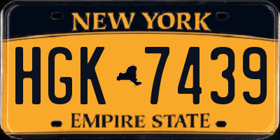 NY license plate HGK7439