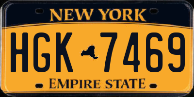 NY license plate HGK7469