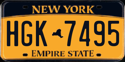 NY license plate HGK7495
