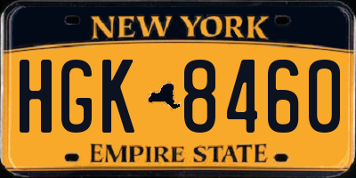 NY license plate HGK8460