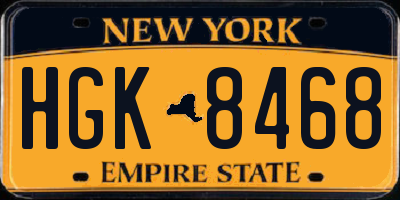 NY license plate HGK8468