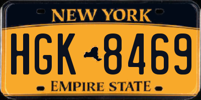NY license plate HGK8469