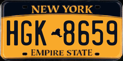 NY license plate HGK8659