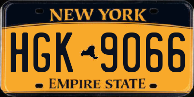 NY license plate HGK9066