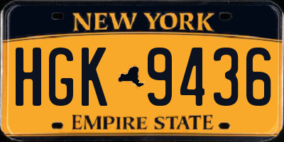 NY license plate HGK9436