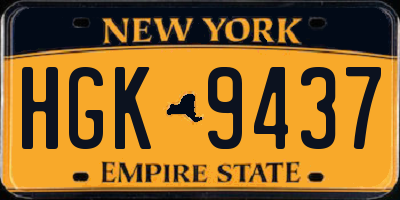 NY license plate HGK9437