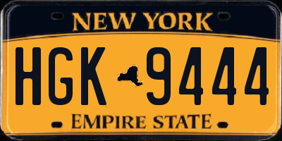 NY license plate HGK9444