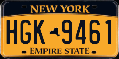 NY license plate HGK9461