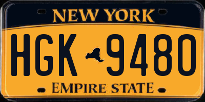 NY license plate HGK9480