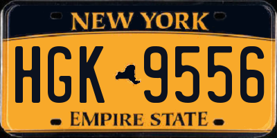 NY license plate HGK9556