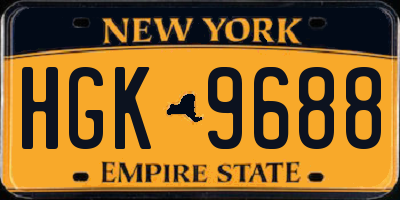 NY license plate HGK9688