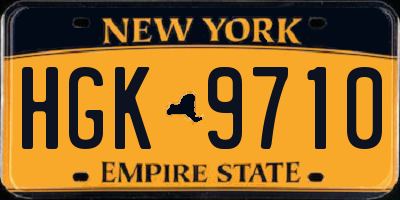 NY license plate HGK9710