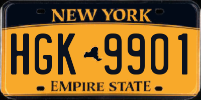 NY license plate HGK9901