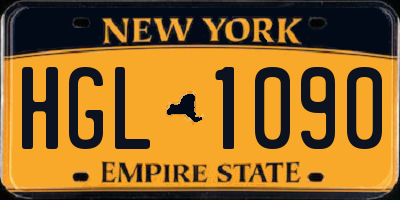 NY license plate HGL1090
