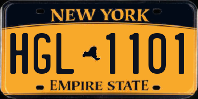 NY license plate HGL1101