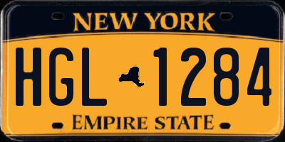 NY license plate HGL1284