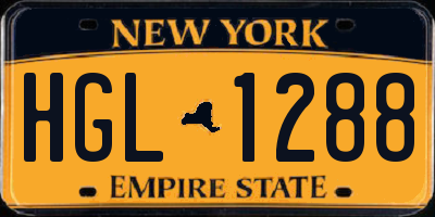 NY license plate HGL1288