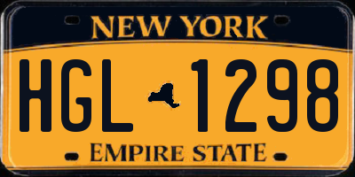 NY license plate HGL1298