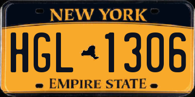 NY license plate HGL1306