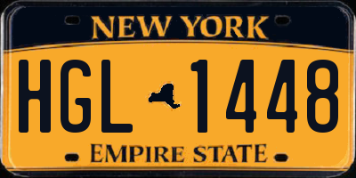 NY license plate HGL1448