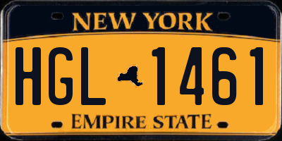 NY license plate HGL1461