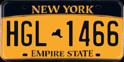 NY license plate HGL1466