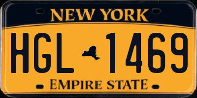 NY license plate HGL1469