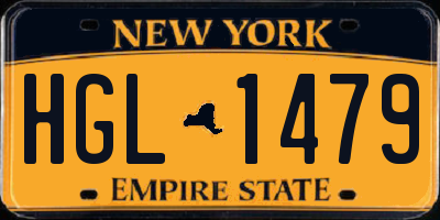 NY license plate HGL1479