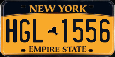 NY license plate HGL1556