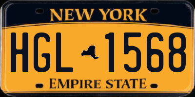 NY license plate HGL1568