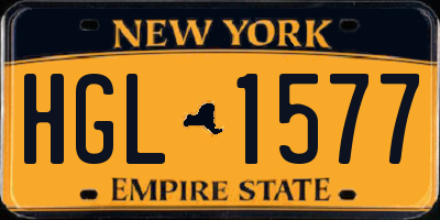 NY license plate HGL1577