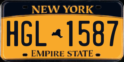 NY license plate HGL1587