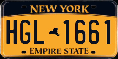 NY license plate HGL1661