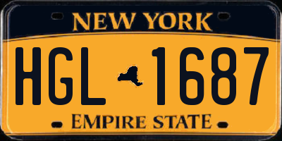 NY license plate HGL1687