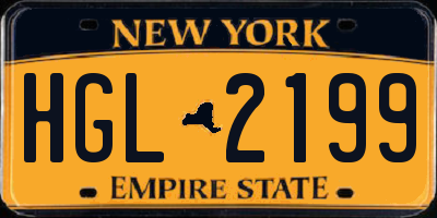 NY license plate HGL2199