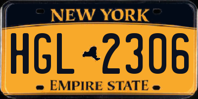 NY license plate HGL2306