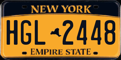 NY license plate HGL2448