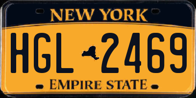 NY license plate HGL2469