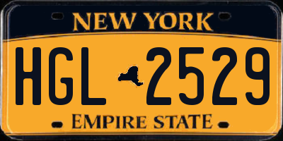 NY license plate HGL2529