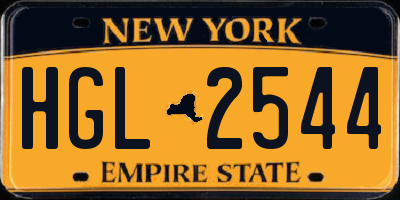 NY license plate HGL2544