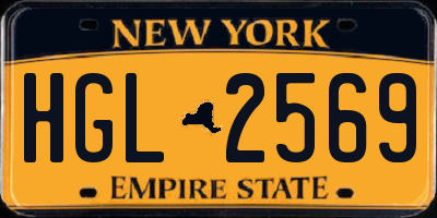 NY license plate HGL2569