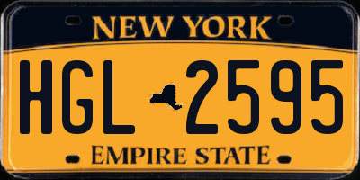 NY license plate HGL2595