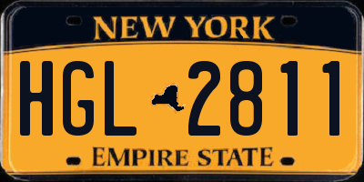 NY license plate HGL2811