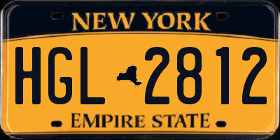 NY license plate HGL2812
