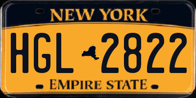 NY license plate HGL2822