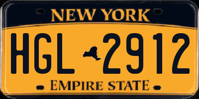NY license plate HGL2912