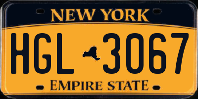 NY license plate HGL3067