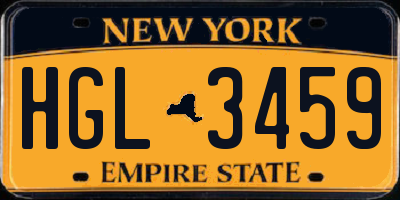 NY license plate HGL3459